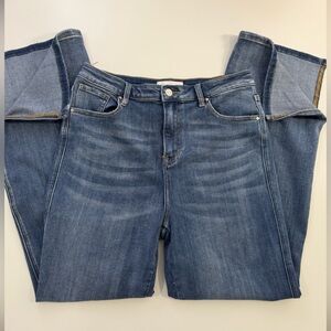 Risen Stretchy High Rise Split Hem Jeans 15/32